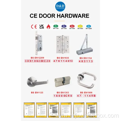 CE Security Euro Fire Rated Stainless Steel Safe Mortise Handle
